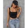 imageBlooming Jelly Womens Crop Tops Ribbed Tank Tops Sleeveless Summer Tops Going Out OutfitsBlack