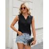 imageBlooming Jelly Womens Dressy Casual Blouses Business Tank Tops Sleeveless V Neck Button Down Shirts 2024 Summer OutfitsBlack