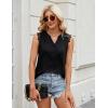 imageBlooming Jelly Womens Dressy Casual Blouses Business Tank Tops Sleeveless V Neck Button Down Shirts 2024 Summer OutfitsBlack