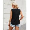imageBlooming Jelly Womens Dressy Casual Blouses Business Tank Tops Sleeveless V Neck Button Down Shirts 2024 Summer OutfitsBlack