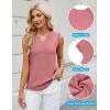 imageBlooming Jelly Womens Dressy Casual Blouses Business Tank Tops Sleeveless V Neck Button Down Shirts 2024 Summer OutfitsDusty Pink