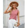 imageBlooming Jelly Womens Dressy Casual Blouses Business Tank Tops Sleeveless V Neck Button Down Shirts 2024 Summer OutfitsDusty Pink