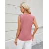 imageBlooming Jelly Womens Dressy Casual Blouses Business Tank Tops Sleeveless V Neck Button Down Shirts 2024 Summer OutfitsDusty Pink