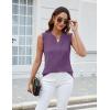 imageBlooming Jelly Womens Dressy Casual Blouses Business Tank Tops Sleeveless V Neck Button Down Shirts 2024 Summer OutfitsPurple