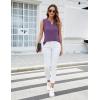 imageBlooming Jelly Womens Dressy Casual Blouses Business Tank Tops Sleeveless V Neck Button Down Shirts 2024 Summer OutfitsPurple