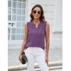 imageBlooming Jelly Womens Dressy Casual Blouses Business Tank Tops Sleeveless V Neck Button Down Shirts 2024 Summer OutfitsPurple