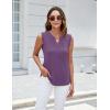imageBlooming Jelly Womens Dressy Casual Blouses Business Tank Tops Sleeveless V Neck Button Down Shirts 2024 Summer OutfitsPurple