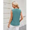 imageBlooming Jelly Womens Dressy Casual Blouses Business Tank Tops Sleeveless V Neck Button Down Shirts 2024 Summer OutfitsTurquoise