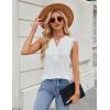 imageBlooming Jelly Womens Dressy Casual Blouses Business Tank Tops Sleeveless V Neck Button Down Shirts 2024 Summer OutfitsWhite