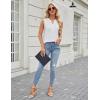 imageBlooming Jelly Womens Dressy Casual Blouses Business Tank Tops Sleeveless V Neck Button Down Shirts 2024 Summer OutfitsWhite