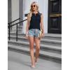 imageBlooming Jelly Womens Dressy Casual Blouses Business Work Outfits Summer Sleeveless Tank Top Lace Sleeve Keyhole ShirtsBlack