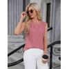 imageBlooming Jelly Womens Dressy Casual Blouses Business Work Outfits Summer Sleeveless Tank Top Lace Sleeve Keyhole ShirtsDusty Pink