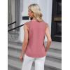 imageBlooming Jelly Womens Dressy Casual Blouses Business Work Outfits Summer Sleeveless Tank Top Lace Sleeve Keyhole ShirtsDusty Pink