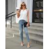 imageBlooming Jelly Womens Dressy Casual Blouses Business Work Outfits Summer Sleeveless Tank Top Lace Sleeve Keyhole ShirtsWhite