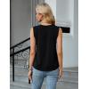 imageBlooming Jelly Womens Summer Tank Tops V Neck Ruffle Sleeveless Dressy Casual Blouse Loose Ladies Trendy Business Work ShirtBlack