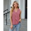 imageBlooming Jelly Womens Summer Tank Tops V Neck Ruffle Sleeveless Dressy Casual Blouse Loose Ladies Trendy Business Work ShirtFuchsia