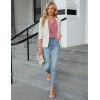 imageBlooming Jelly Womens Summer Tank Tops V Neck Ruffle Sleeveless Dressy Casual Blouse Loose Ladies Trendy Business Work ShirtFuchsia