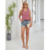 imageBlooming Jelly Womens Summer Tank Tops V Neck Ruffle Sleeveless Dressy Casual Blouse Loose Ladies Trendy Business Work ShirtFuchsia