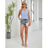 imageBlooming Jelly Womens Summer Tank Tops V Neck Ruffle Sleeveless Dressy Casual Blouse Loose Ladies Trendy Business Work ShirtLight Blue
