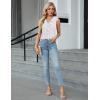 imageBlooming Jelly Womens Summer Tank Tops V Neck Ruffle Sleeveless Dressy Casual Blouse Loose Ladies Trendy Business Work ShirtWhite