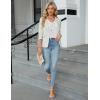 imageBlooming Jelly Womens Summer Tank Tops V Neck Ruffle Sleeveless Dressy Casual Blouse Loose Ladies Trendy Business Work ShirtWhite