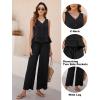 imageBlooming Jelly Womens Two Piece Sets Sleeveless Tank Top Summer Outfits Wide Leg Pants Set Jumpsuits with PocketsBlack