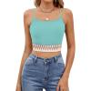imageBlooming Jelly Womens Crop Tank Tops Summer Trendy Going Out Outfits Sexy Sleeveless Color Block Cami ShirtsBluegreen