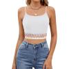imageBlooming Jelly Womens Crop Tank Tops Summer Trendy Going Out Outfits Sexy Sleeveless Color Block Cami ShirtsWhite