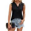 imageBlooming Jelly Womens Dressy Casual Blouses Business Tank Tops Sleeveless V Neck Button Down Shirts 2024 Summer OutfitsBlack