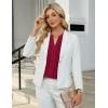 imageBlooming Jelly Womens Blouses Dressy Causal V Neck Pintuck Short Petal Sleeve Business Tops Ladies Summer Trendy Work ShirtCrimson