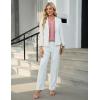 imageBlooming Jelly Womens Blouses Dressy Causal V Neck Pintuck Short Petal Sleeve Business Tops Ladies Summer Trendy Work ShirtPink
