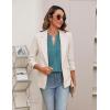 imageBlooming Jelly Womens Blouses Dressy Causal V Neck Pintuck Short Petal Sleeve Business Tops Ladies Summer Trendy Work ShirtTeal