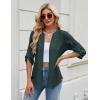 imageBlooming Jelly Womens Button Down Shirts Lace Crochet Dressy Casual Tops 34 Sleeve Work Summer Outfits 2025Army Green