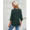 imageBlooming Jelly Womens Button Down Shirts Lace Crochet Dressy Casual Tops 34 Sleeve Work Summer Outfits 2025Army Green