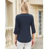 imageBlooming Jelly Womens Button Down Shirts Lace Crochet Dressy Casual Tops 34 Sleeve Work Summer Outfits 2025Dark Blue