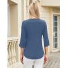 imageBlooming Jelly Womens Button Down Shirts Lace Crochet Dressy Casual Tops 34 Sleeve Work Summer Outfits 2025Grey Blue