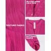 imageBlooming Jelly Womens Button Down Shirts Lace Crochet Dressy Casual Tops 34 Sleeve Work Summer Outfits 2025Hot Pink
