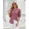 imageBlooming Jelly Womens Button Down Shirts Lace Crochet Dressy Casual Tops 34 Sleeve Work Summer Outfits 2025Pink