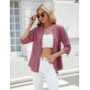 imageBlooming Jelly Womens Button Down Shirts Lace Crochet Dressy Casual Tops 34 Sleeve Work Summer Outfits 2025Pink