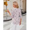 imageBlooming Jelly Womens Button Down Shirts Lace Crochet Dressy Casual Tops 34 Sleeve Work Summer Outfits 2025Pink Floral