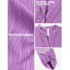 imageBlooming Jelly Womens Button Down Shirts Lace Crochet Dressy Casual Tops 34 Sleeve Work Summer Outfits 2025Purple