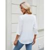 imageBlooming Jelly Womens Button Down Shirts Lace Crochet Dressy Casual Tops 34 Sleeve Work Summer Outfits 2025White