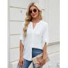 imageBlooming Jelly Womens Button Down Shirts Lace Crochet Dressy Casual Tops 34 Sleeve Work Summer Outfits 2025White