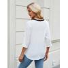 imageBlooming Jelly Womens Button Down Shirts Lace Crochet Dressy Casual Tops 34 Sleeve Work Summer Outfits 2025White and Black