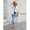 imageBlooming Jelly Womens Button Down Shirts Lace Crochet Dressy Casual Tops 34 Sleeve Work Summer Outfits 2025White and Black