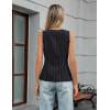 imageBlooming Jelly Womens Button Down Tank Tops Sleeveless Dressy Vest Business Casual Striped Outfits Summer Trendy 2025Black