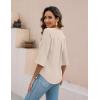 imageBlooming Jelly Womens Dressy Casual Blouses 34 Sleeve V Neck Ruffle Tops Business Ladies Summer 2025 Trendy Work ShirtApricot
