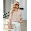 imageBlooming Jelly Womens Dressy Casual Blouses 34 Sleeve V Neck Ruffle Tops Business Ladies Summer 2025 Trendy Work ShirtApricot