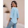 imageBlooming Jelly Womens Dressy Casual Blouses 34 Sleeve V Neck Ruffle Tops Business Ladies Summer 2025 Trendy Work ShirtLight Blue