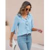 imageBlooming Jelly Womens Dressy Casual Blouses 34 Sleeve V Neck Ruffle Tops Business Ladies Summer 2025 Trendy Work ShirtLight Blue
